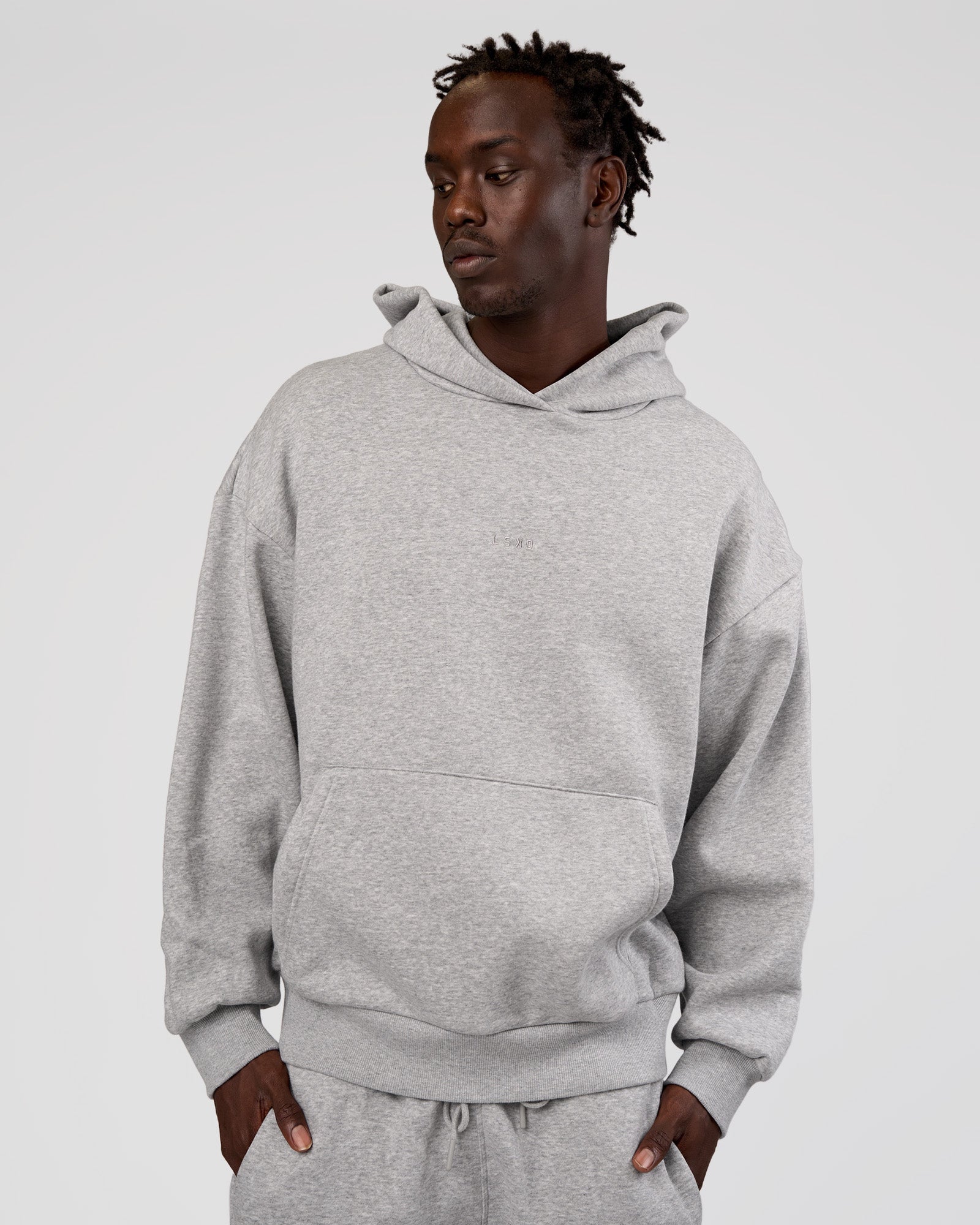 Unisex MVP Hoodie Oversize - Light Grey Marl | LSKD – LSKD US
