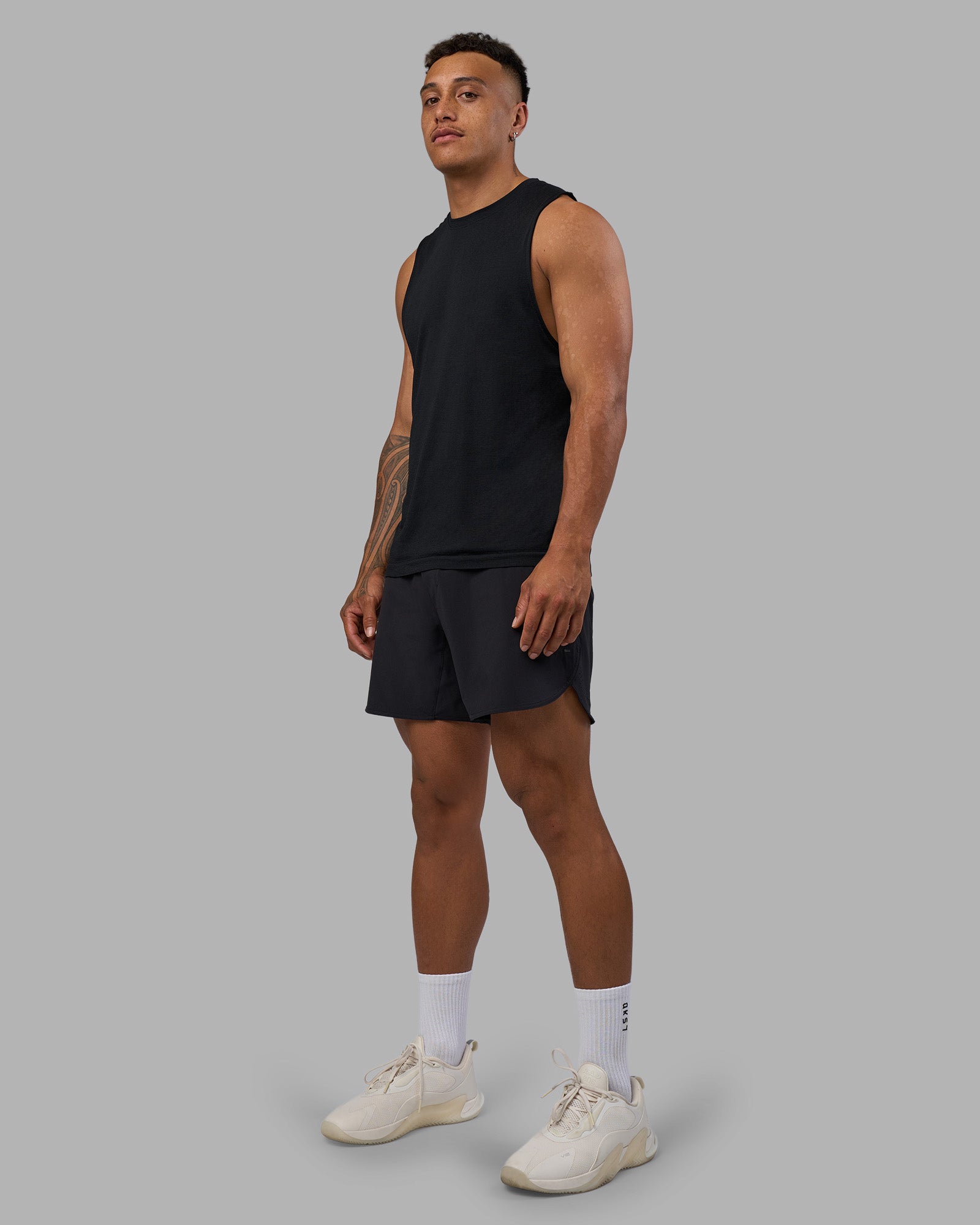 Mens AeroFLX+ Seamless Muscle Tank - Black Marl | LSKD – LSKD US