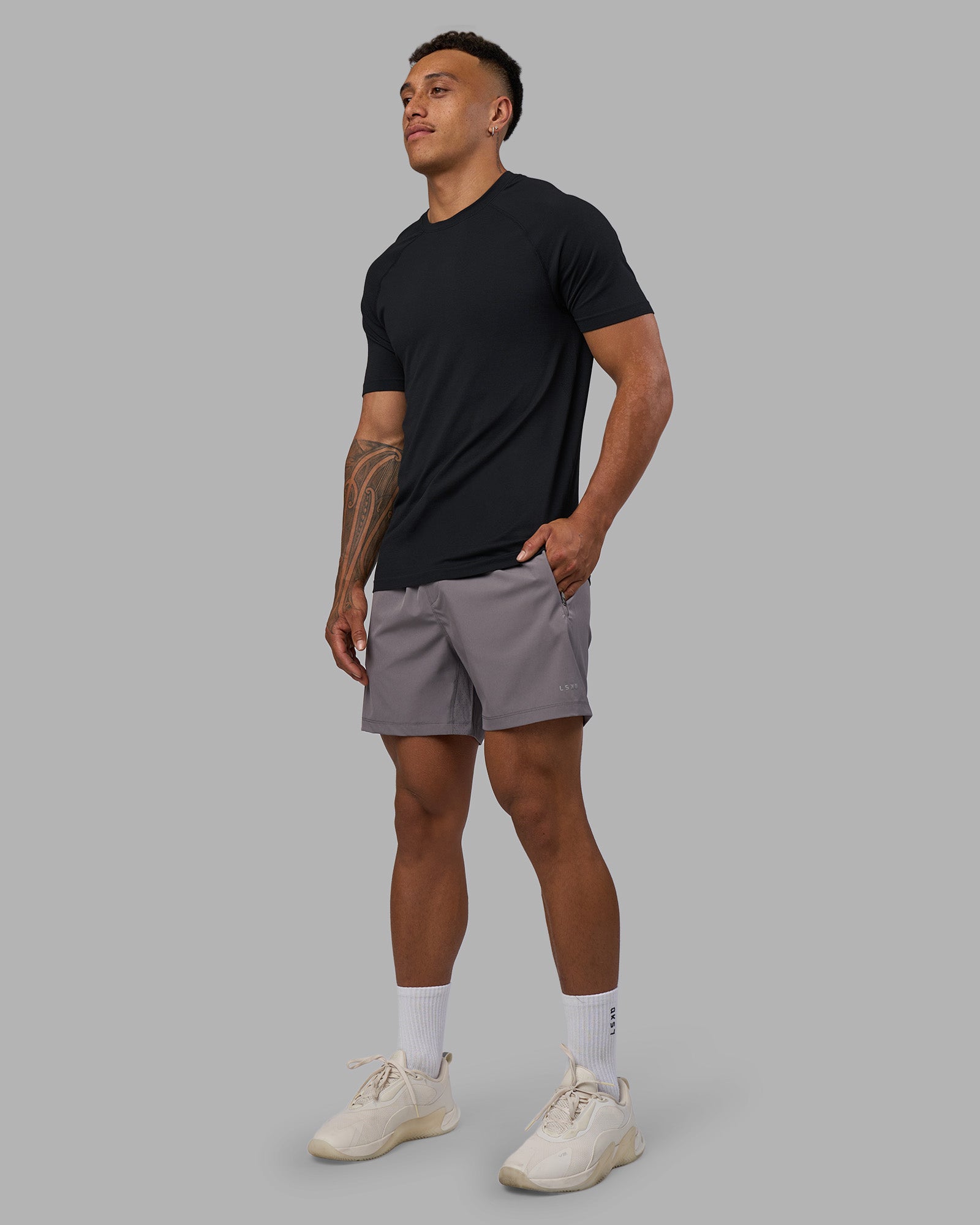 Mens AeroFLX+ Seamless Tee - Black Marl | LSKD – LSKD US