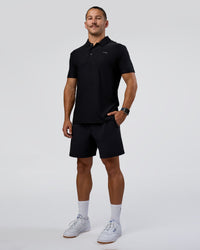 Man wearing Drive Polo - Black | Model:Jaiden | Size:M
