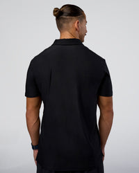 Man wearing Drive Polo - Black | Model:Jaiden | Size:M