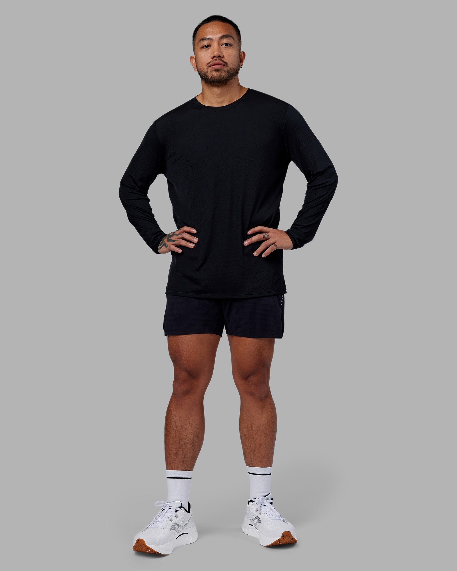 Pace Running Long Sleeve Top - Black | LSKD – LSKD US