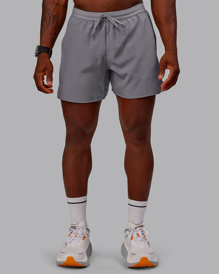 Man wearing Pace Lined Performance Short  5&quot; in Storm Front | Size:M
