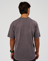 Man wearing Power Oversized Tee - Duskstone Washed | Model:George | Size:M