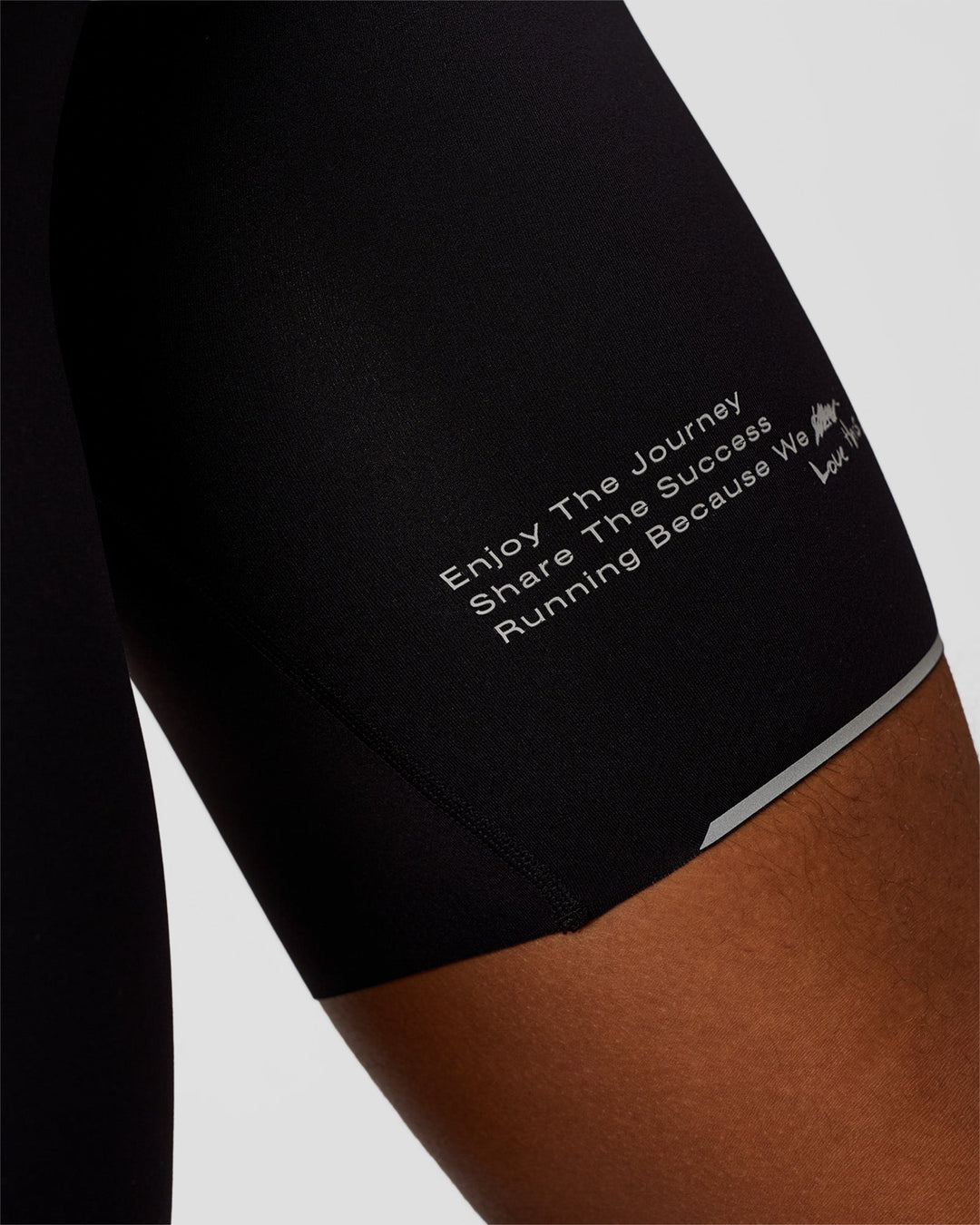 Man wearing Race Day 8" Short Tight - Black-Alloy | Model:Malebo | Size:M