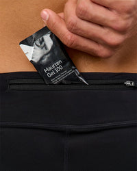 Man wearing Race Day 8" Short Tight - Black-Electric Indigo | Model:Albert | Size:M |