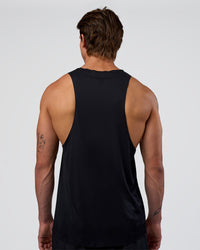 Man wearing Race Day Tank - Black-White | Model:Konnor | Size:M