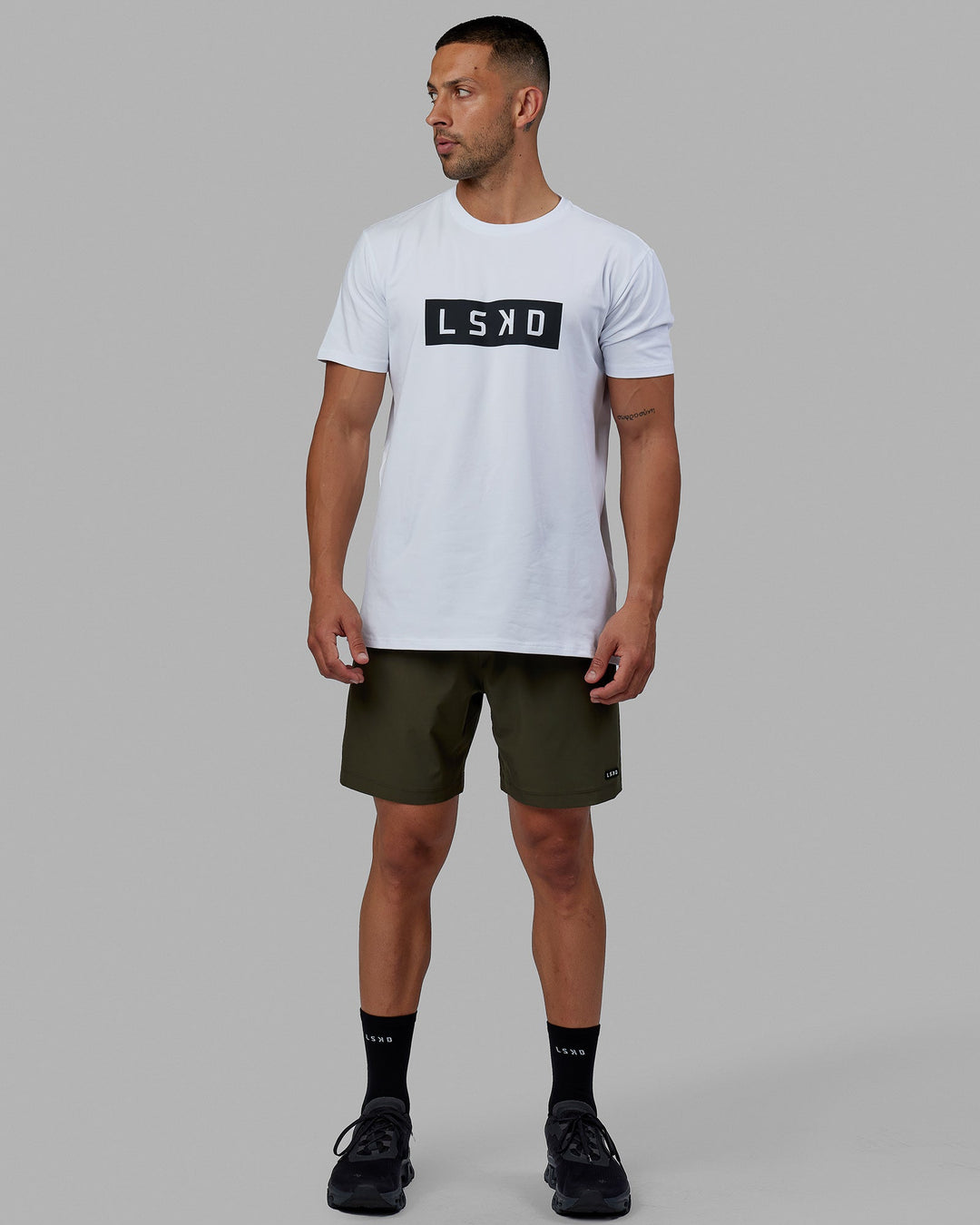 Strength FLXCotton Tee - White-Black