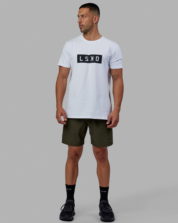 Strength FLXCotton Tee - White-Black
