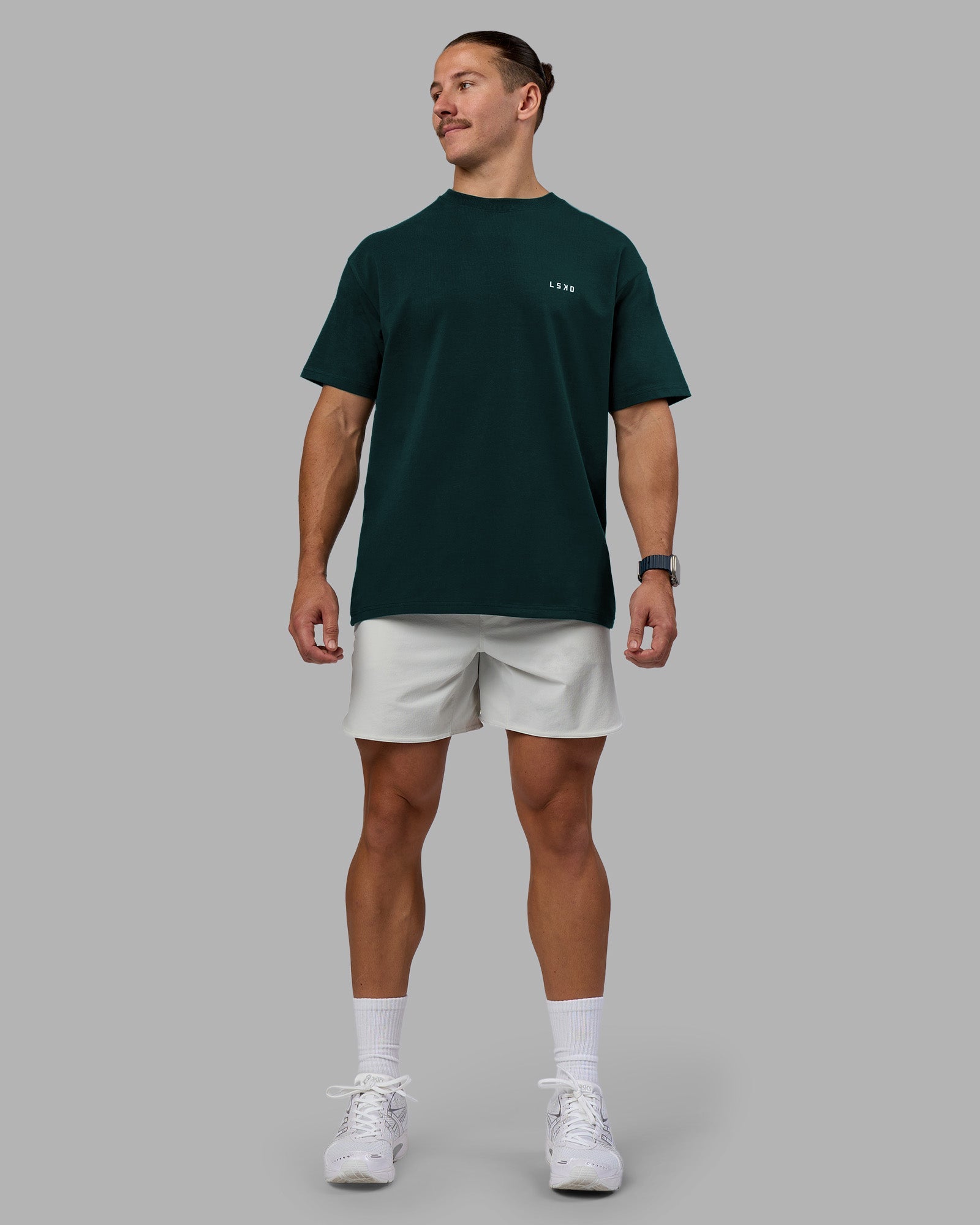 Think Strong Heavyweight FLXCotton Tee Oversize - Dark Moss-Off