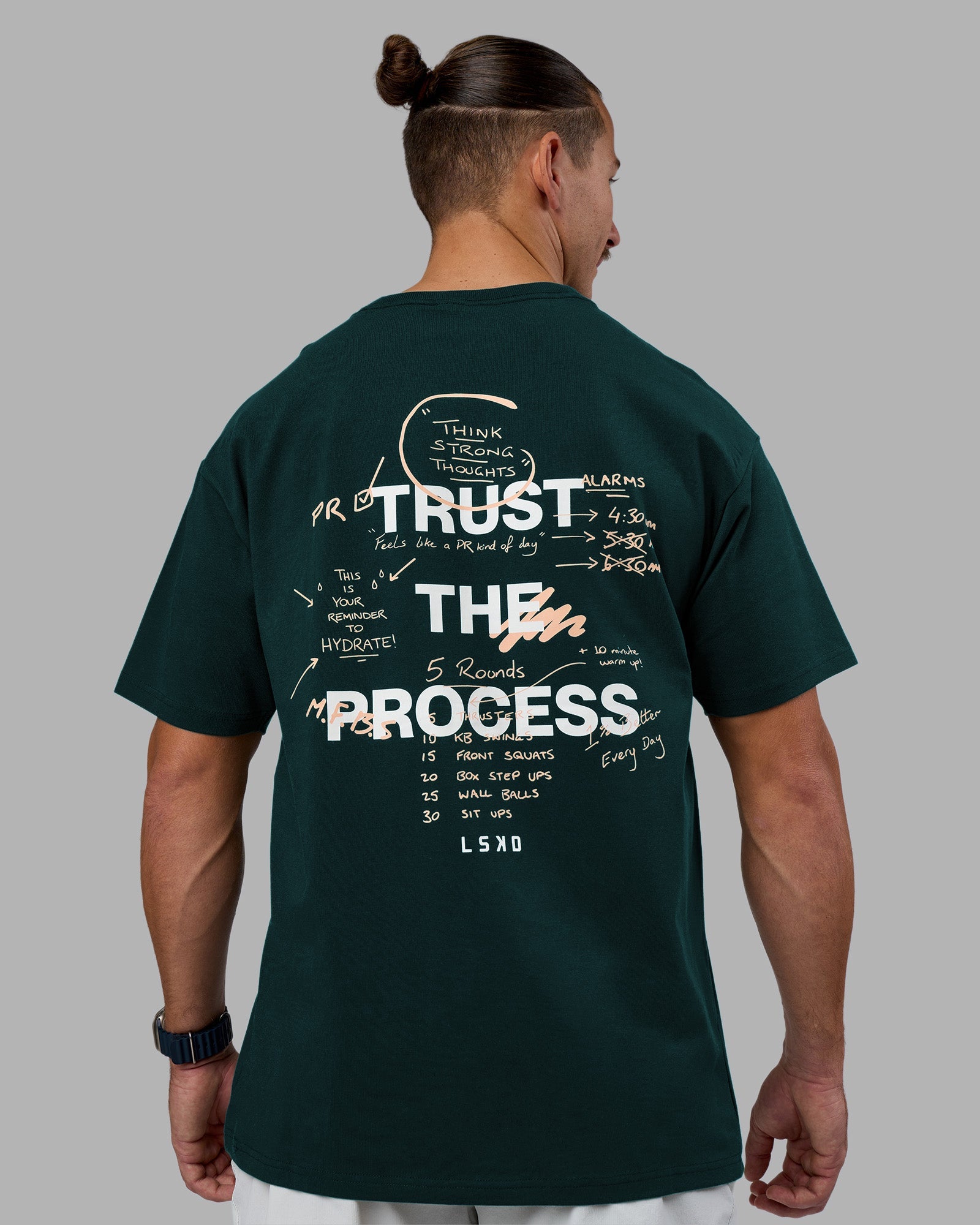 Think Strong Heavyweight FLXCotton Tee Oversize - Dark Moss-Off