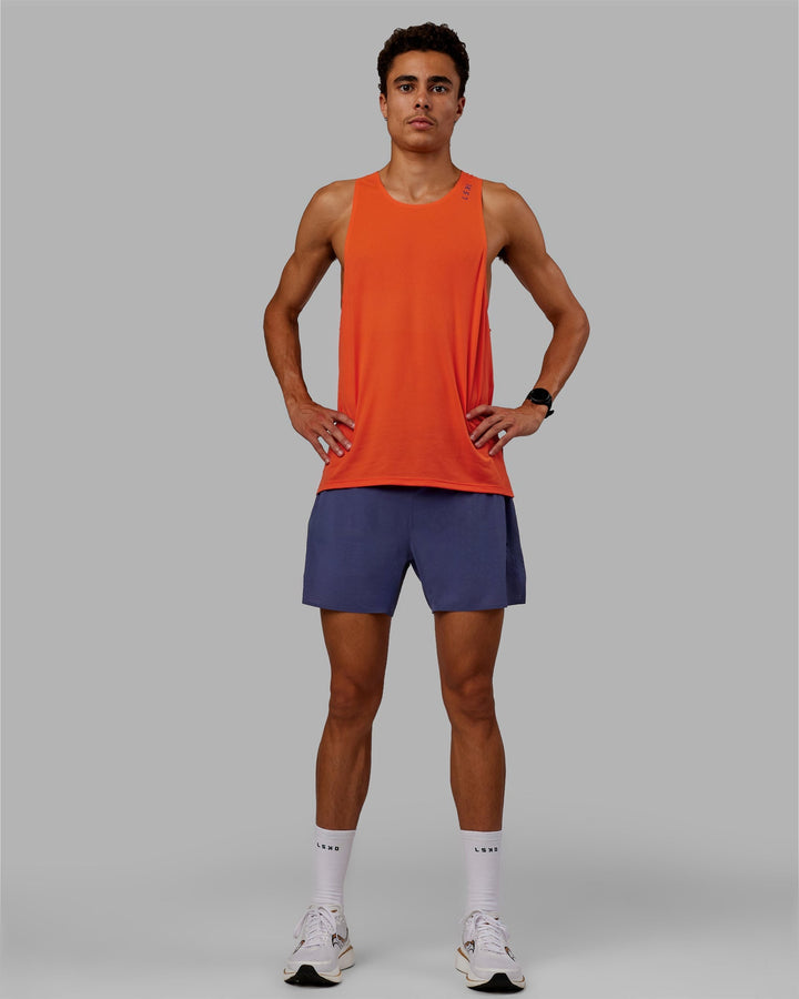 Man wearing UltraAir 5" Lined Performance Shorts - Future Dusk-Reflective