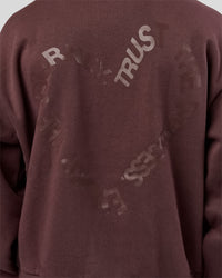 Man wearing Unisex Love The Process Oversize Hoodie - Cocoa Powder-Hot Chocolate | Model:Albert | Size:M