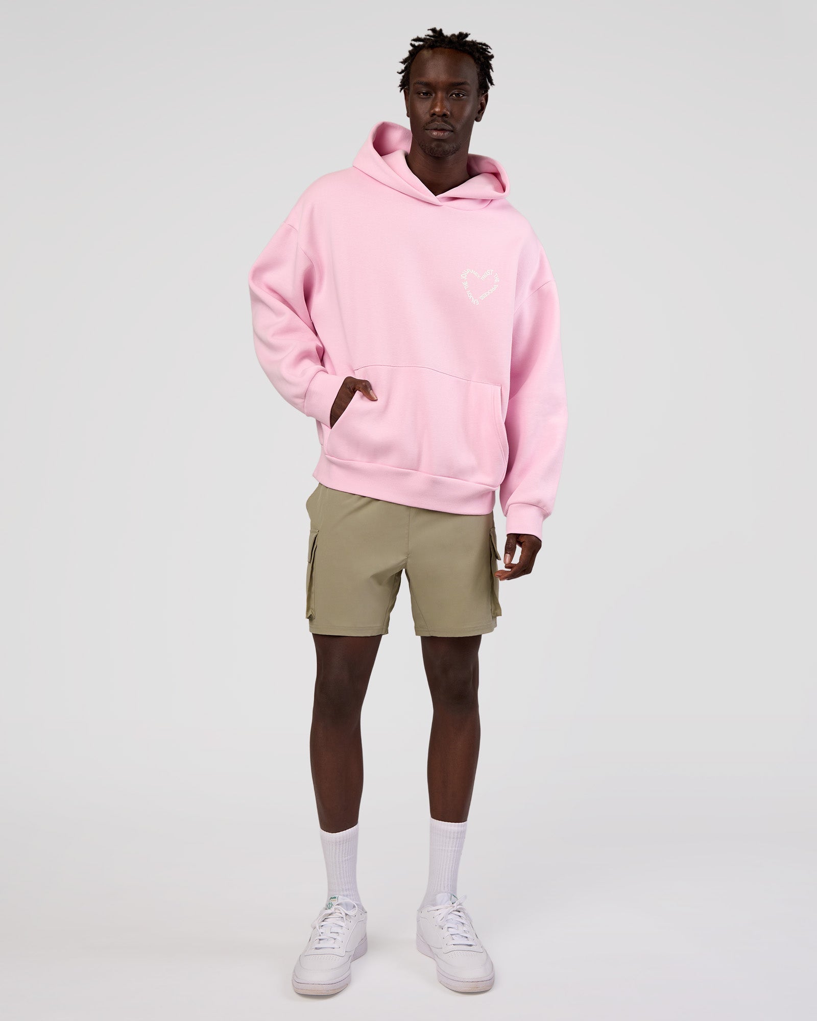 Unisex Love The Process Oversize Hoodie - Marshmallow-White | LSKD