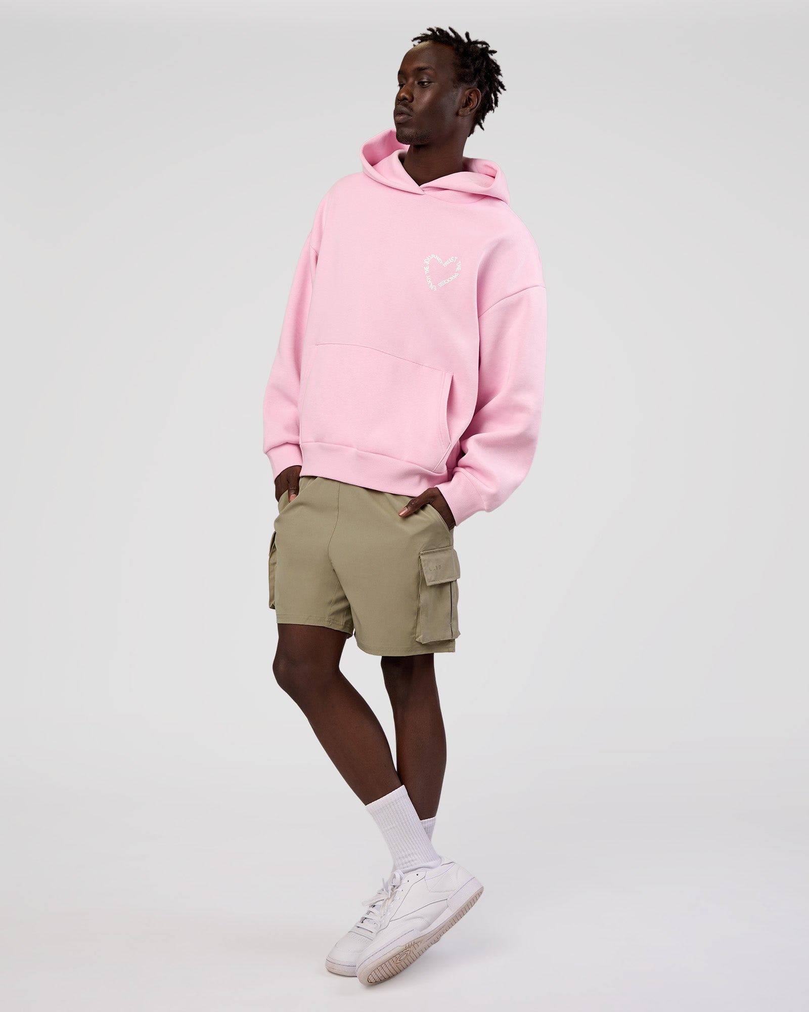 Unisex Love The Process Oversize Hoodie - Marshmallow-White | LSKD