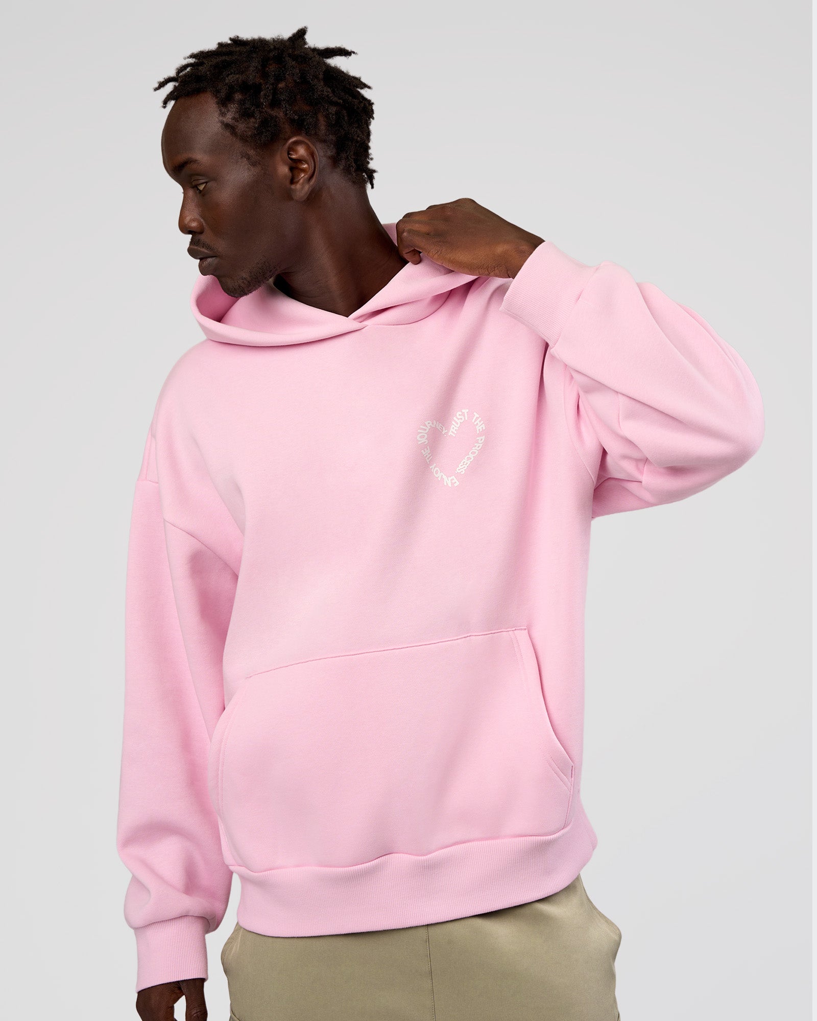 Unisex Love The Process Oversize Hoodie - Marshmallow-White | LSKD