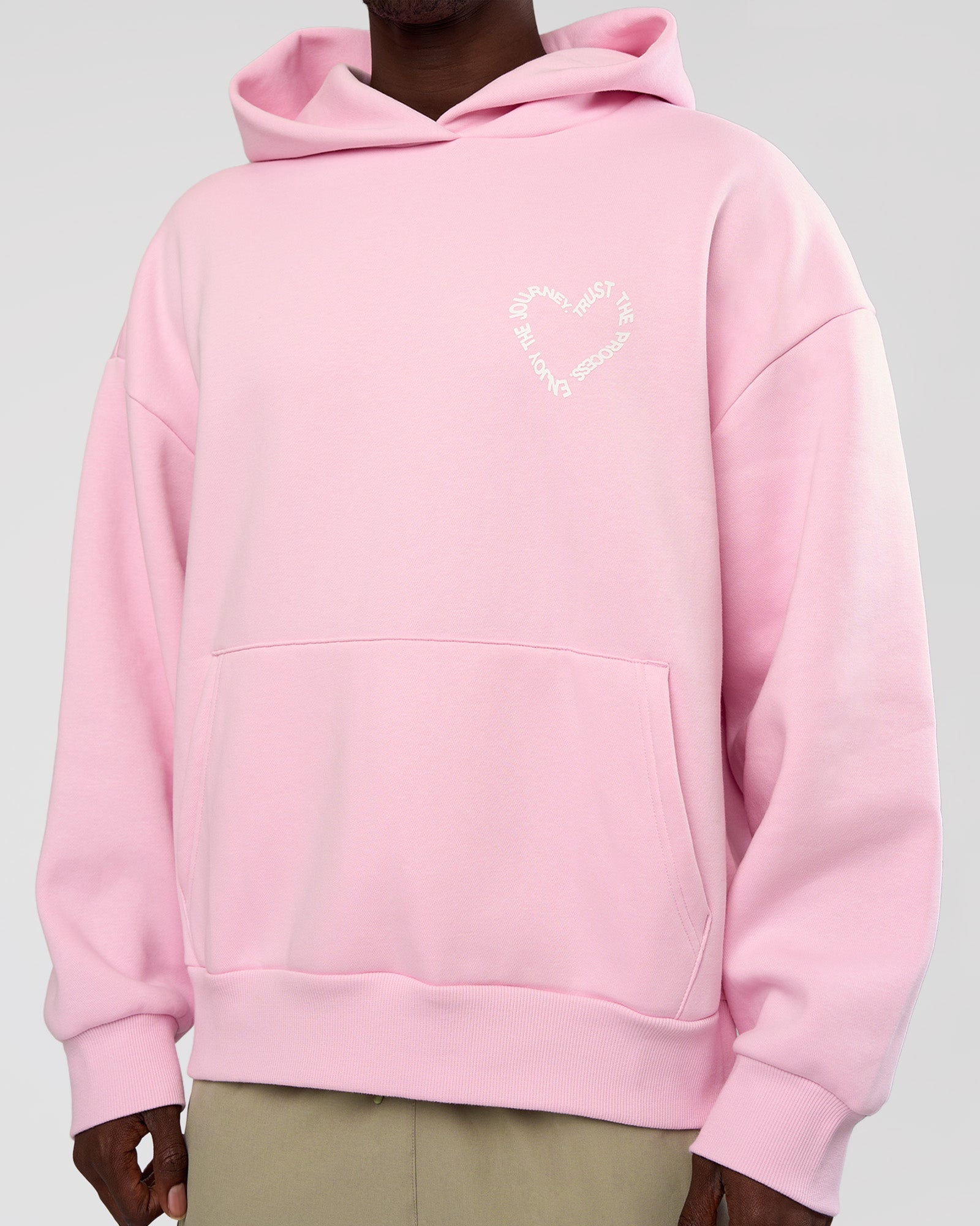 Unisex Love The Process Oversize Hoodie - Marshmallow-White | LSKD