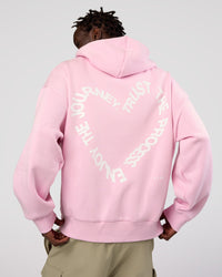 Man wearing Unisex Love The Process Oversize Hoodie - Marshmallow-White | Model:Okello | Size:M
