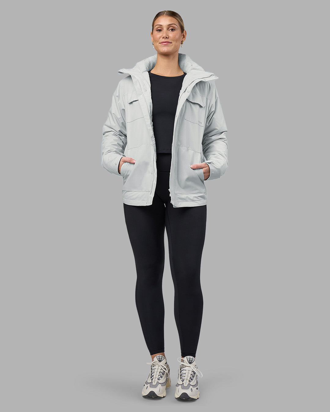 Woman wearing Marshall 2.0 Jacket - Digital Mist | Model:Amy | Size:M
