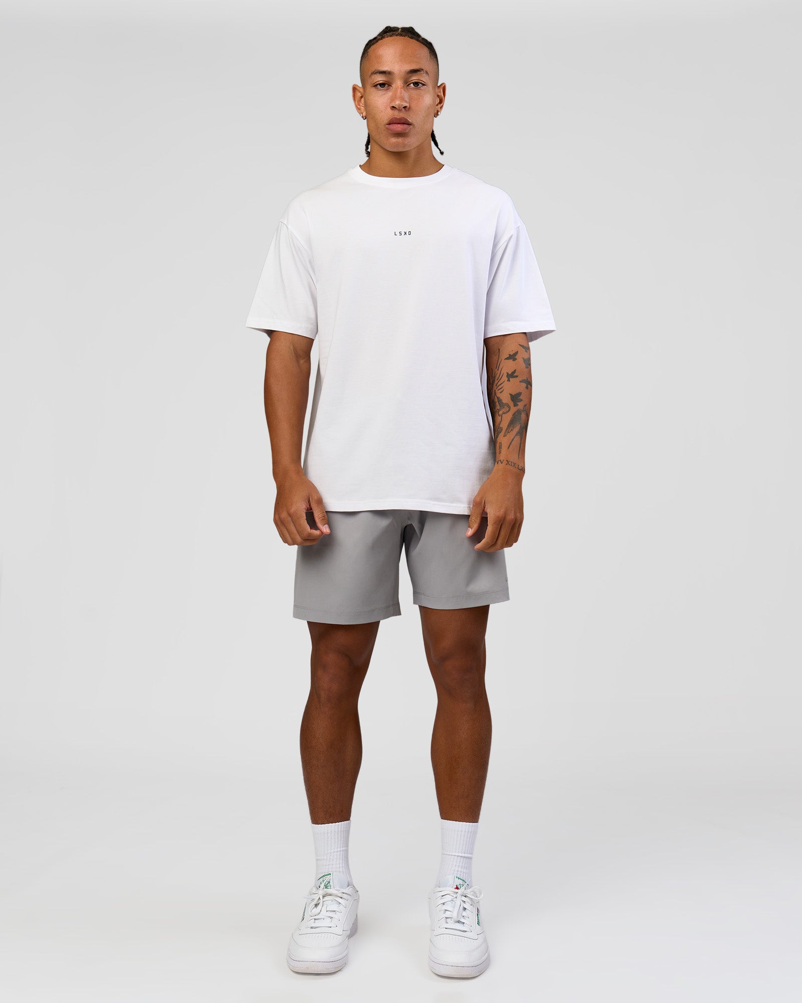 Run Like The Wind FLXCotton Oversized Tee - White-Future Navy