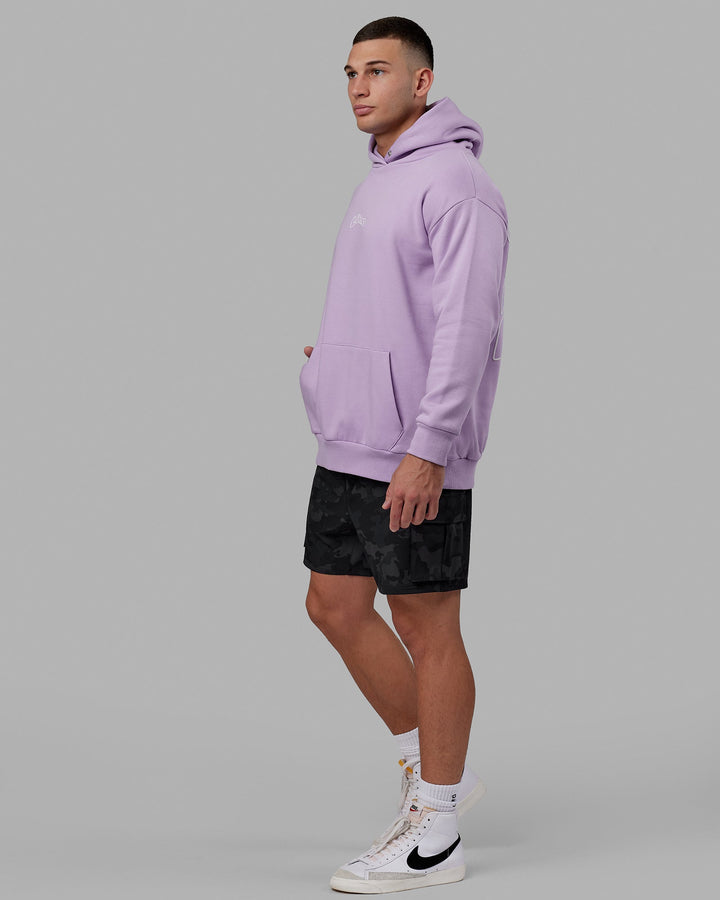 Mad Happy Hoodie Oversize - Pale Lilac