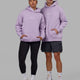 Mad Happy Hoodie Oversize - Pale Lilac