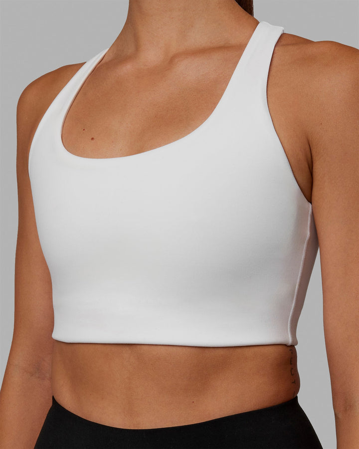 Ace Long Line Bra - White
