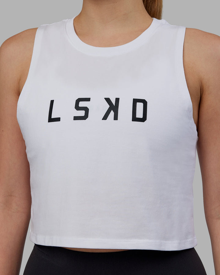 Agile FLXCotton Tank - White-Black
