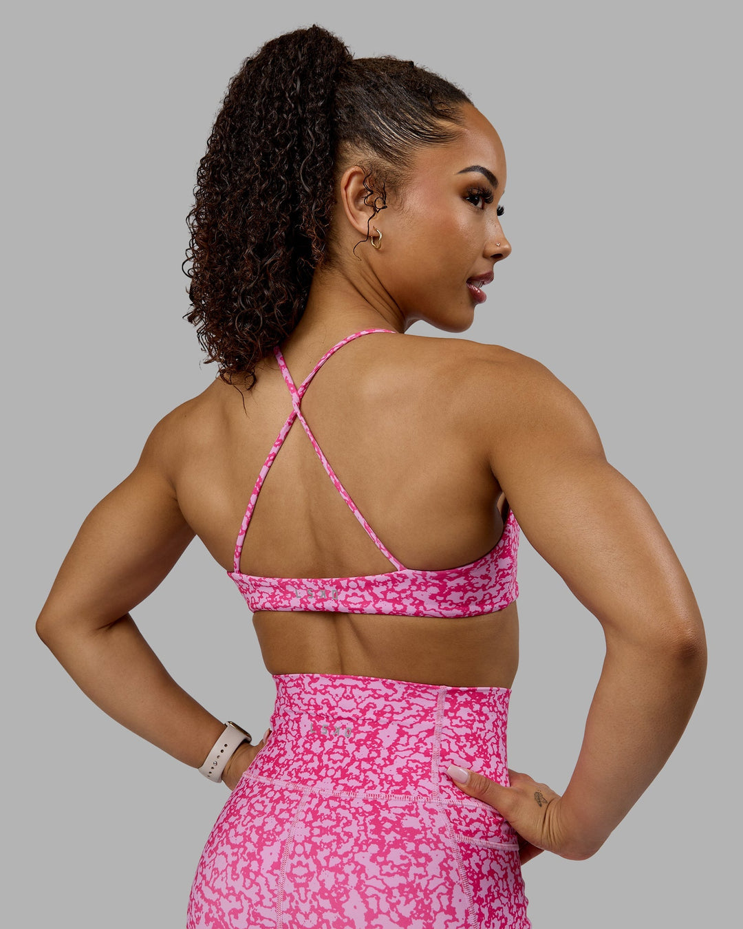 Aura Sports Bra - Patina-Ultra Pink