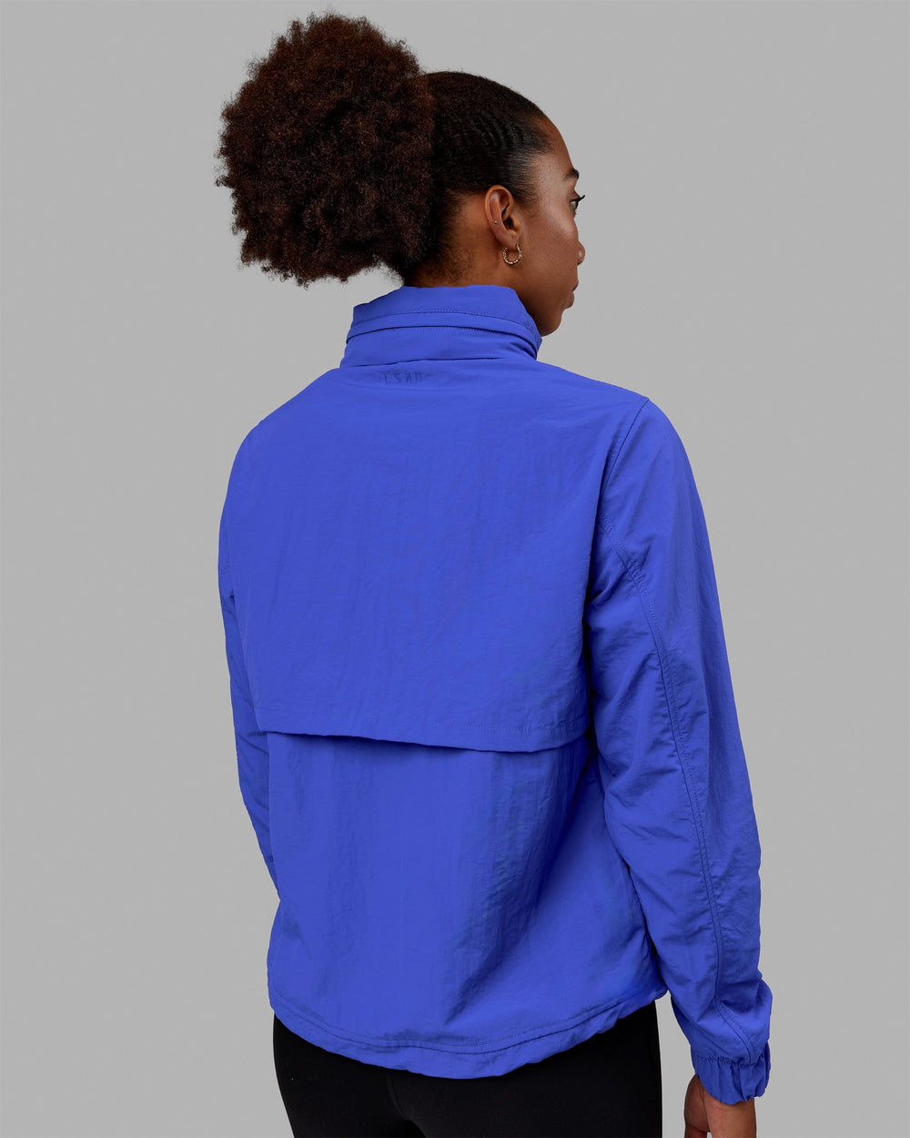 Woman wearing Barely There Jacket - Power Cobalt