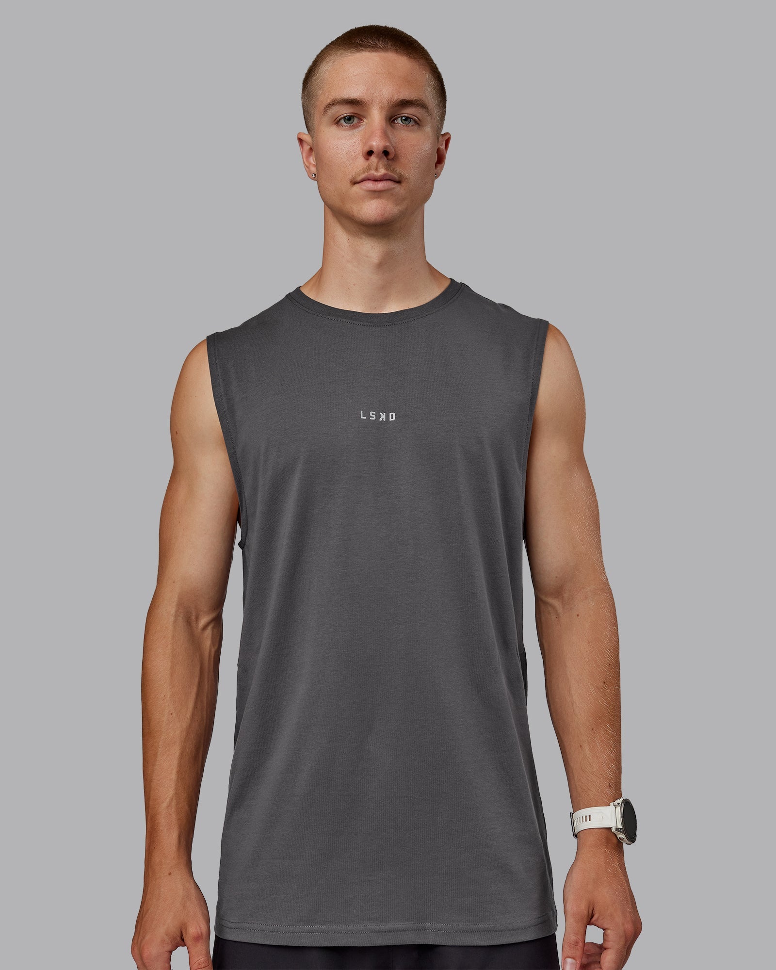 Base FLXCotton Tank - Dark Storm | LSKD – LSKD US