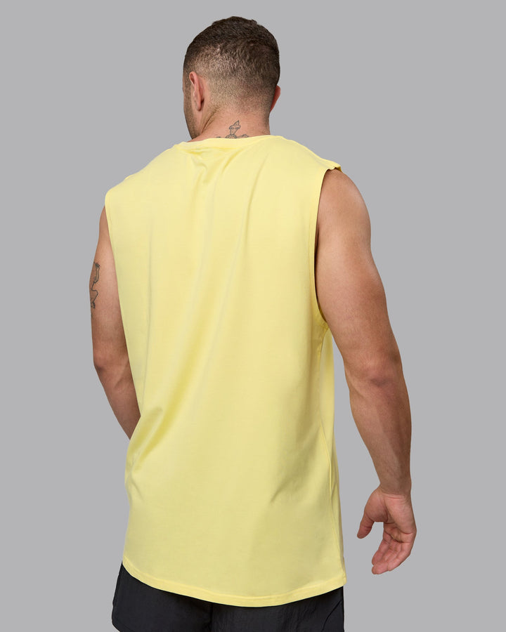 Man wearing Base FLXCotton Tank - Lemon
