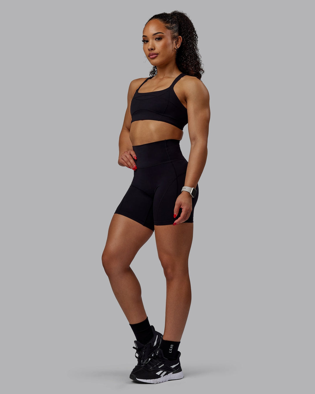 Woman wearing Bend Mid-Length Shorts - Black