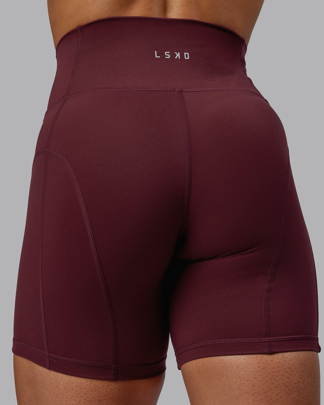 Woman wearing Bend Mid-Length Shorts - Dark Cherry