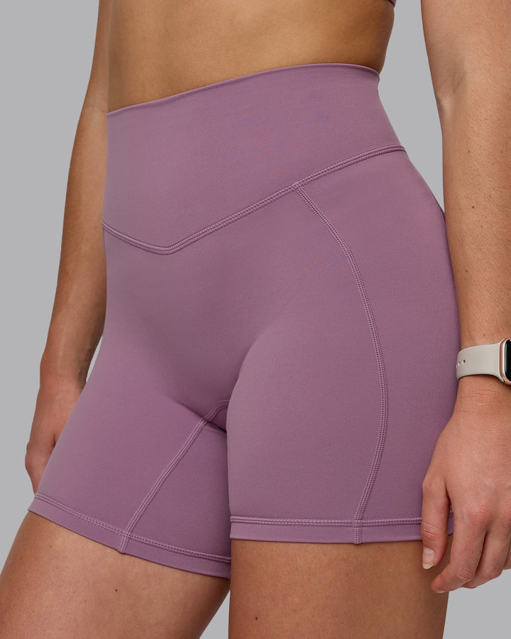 Woman wearing Blaze Mid-Length Shorts - Grape
