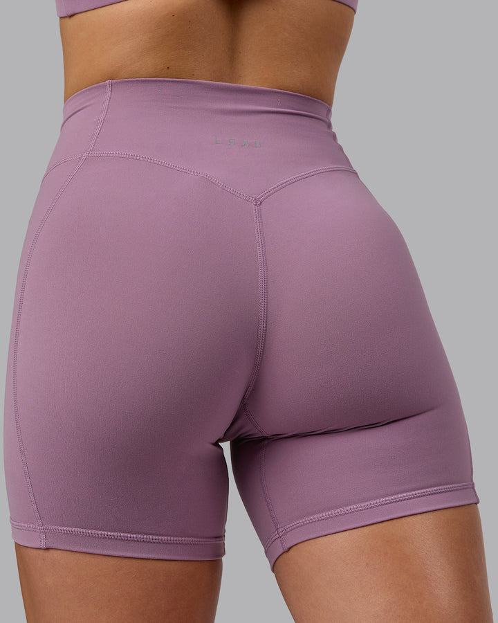 Woman wearing Blaze Mid-Length Shorts - Grape
