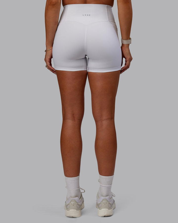 Woman wearing Bree Masters Fusion X-Short Tights with Pockets - White
