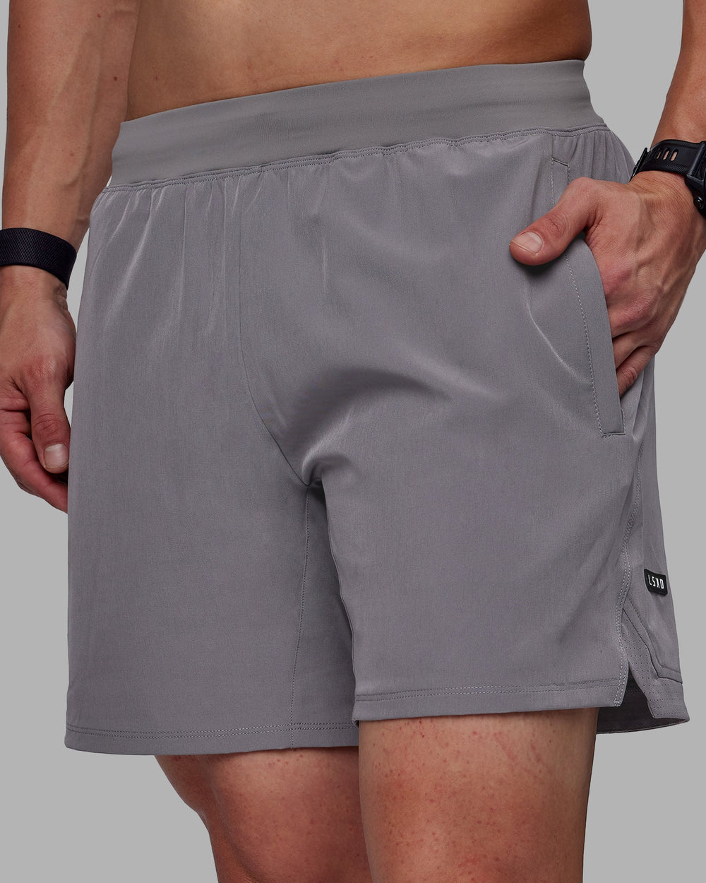 Man wearing Challenger 6" Performance Shorts - Storm Front