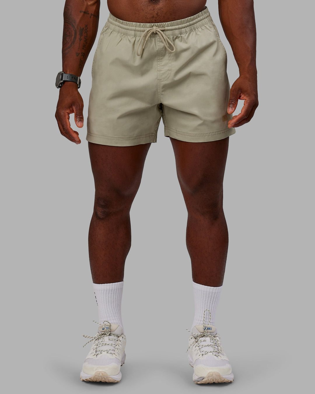 Man wearing Daily 5&quot; Shorts - Sustained Grey