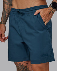 Man wearing Daily 7" Shorts - Indigo