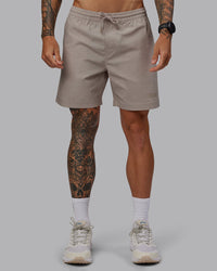 Man wearing Daily 7" Shorts - Shale Beige
