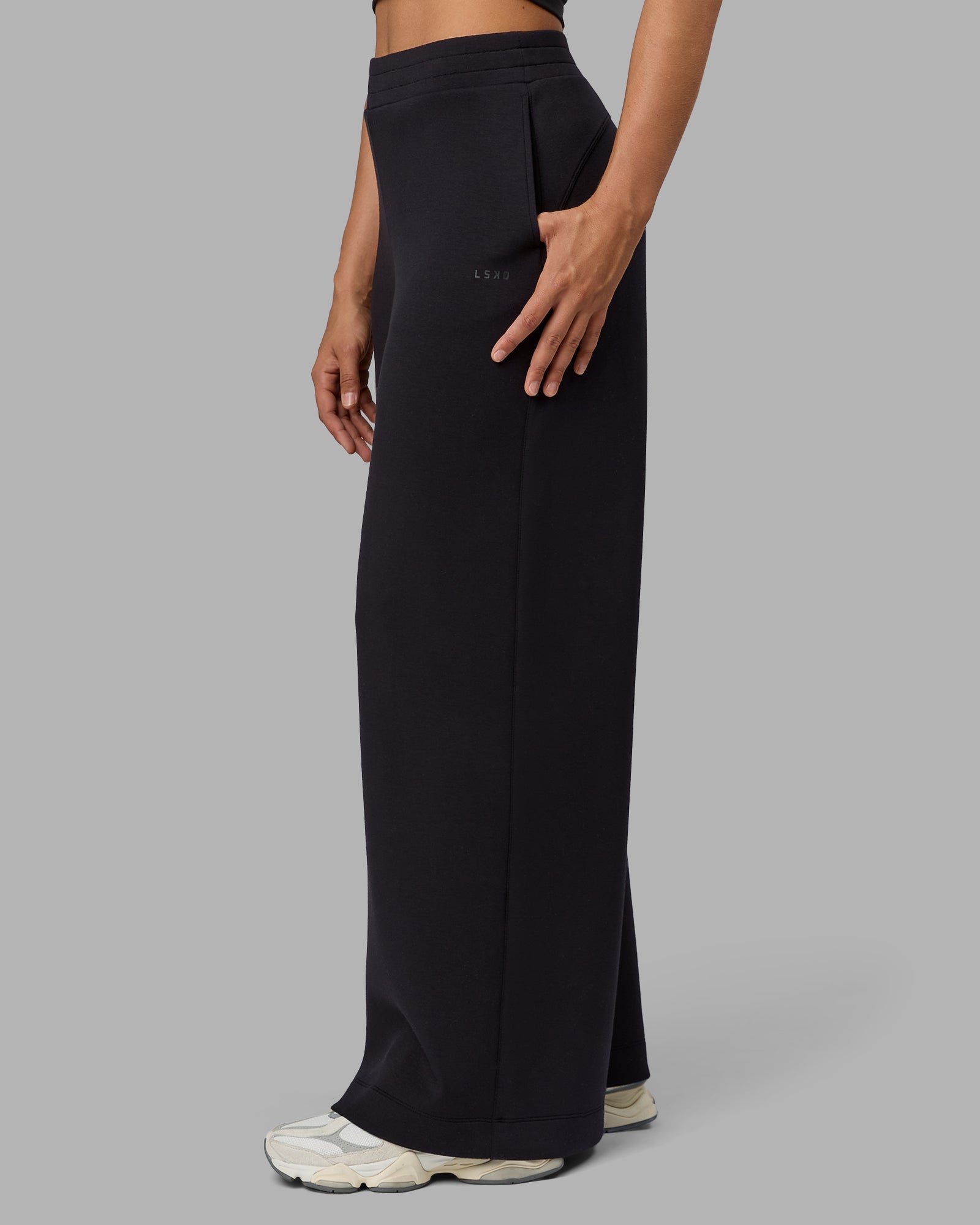 Elevate SoftTouch Wide Leg Pants - Black-Black | LSKD – LSKD US