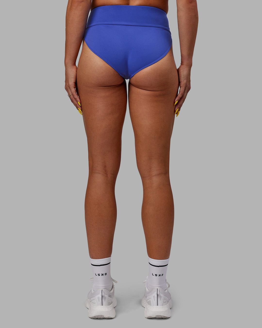 Woman wearing Elevate Sprinting Briefs - Power Cobalt