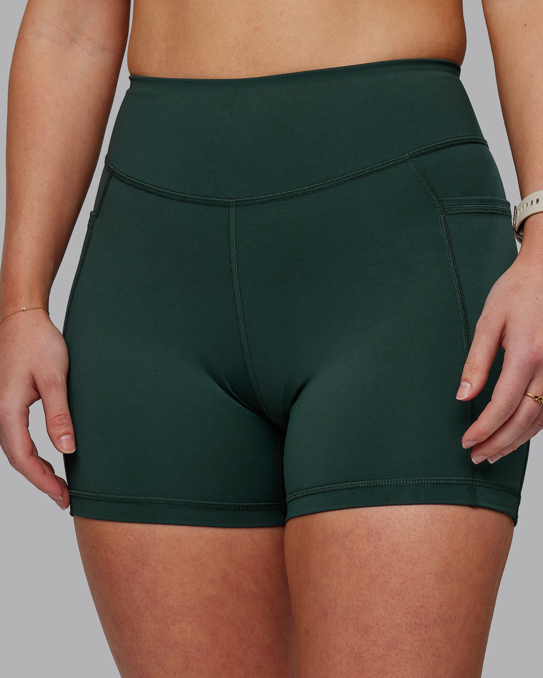 Woman wearing Elite X-Shorts - Vital Green