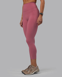 Woman wearing Elixir Ultra High-Rise 7/8 Legging Pockets - Mauve Haze