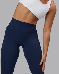 Woman wearing Elixir Ultra High-Rise Full Length Leggings - Future Navy | Thumbnail Index: 3