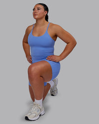 Woman wearing Elixir Ultra High-Rise 6" Short Pockets - Ultramarine