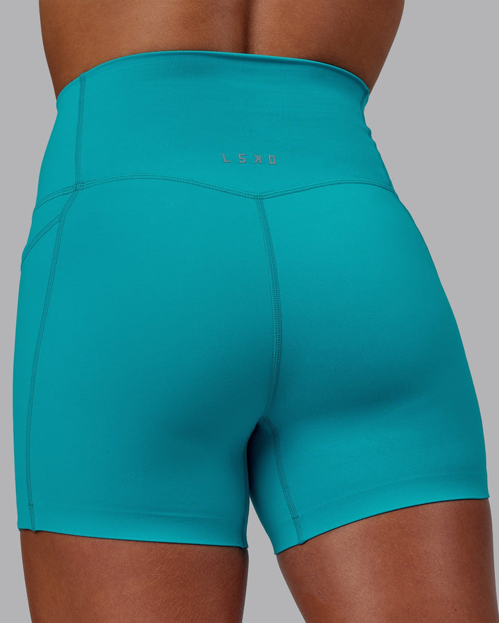 Woman wearing Elixir X-Length Shorts With Pockets - Blue Bird
