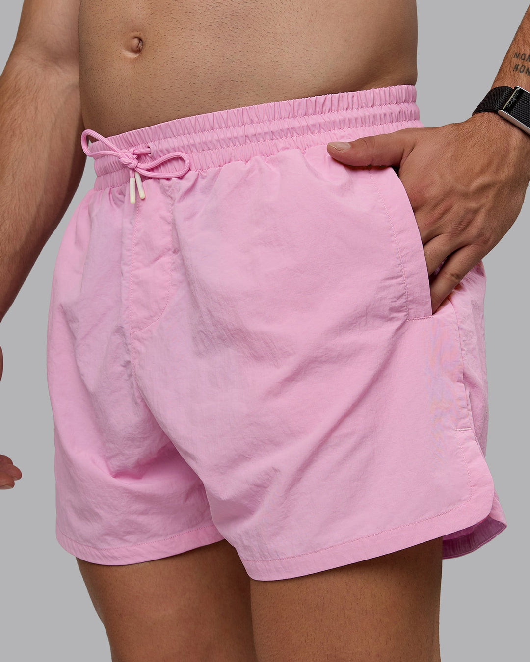 Man wearing Enjoy The Journey 5&quot; Shorts - Bubblegum