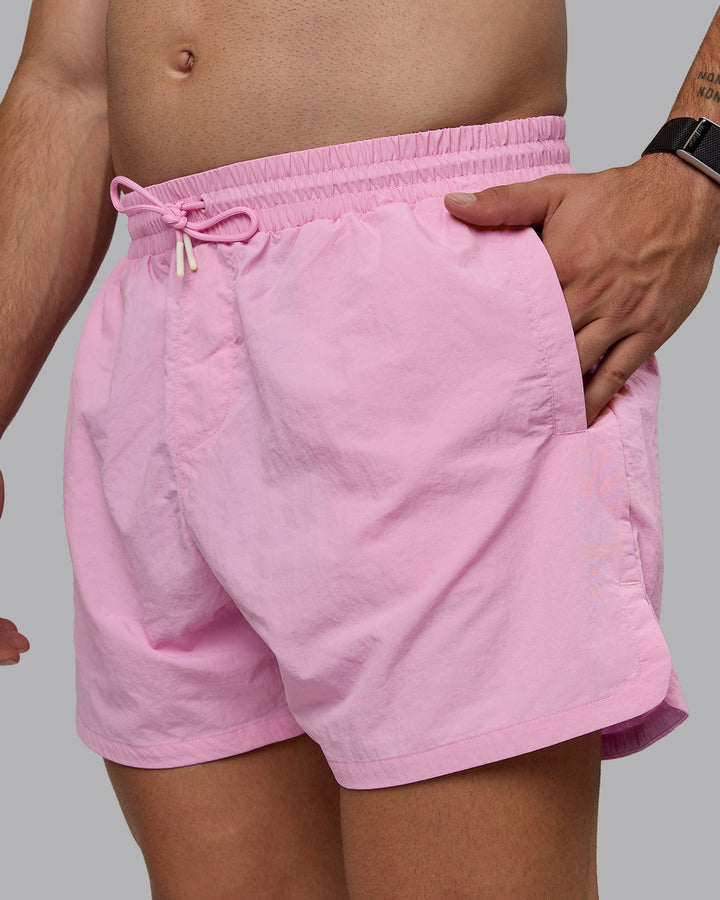 Man wearing Enjoy The Journey 5&quot; Shorts - Bubblegum
